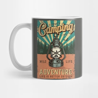 Summer Camping Time - Adventure Poster Mug